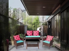 Conjunto de sillas de mesa de jardín de ratán versátil y duradero para cualquier mobiliario exterior o interior