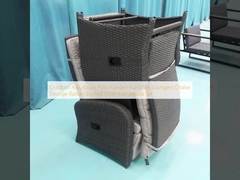 Muebles de jardín de patio ajustable al aire libre tumbonas silla salón de descanso cama de día de ratán silla de ociosofa conjunto