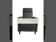 Silla de acento con conjunto otomano de terciopelo reclinado silla de lectura con respaldo ajustable para sala de estar
