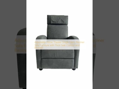 Muebles de sofá reclinable de tela única con cojín de asiento grueso y respaldo