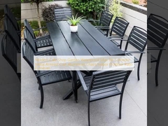 Tiendas de café modernas Jardín Sillas impermeables De Comedor Apoyos de brazos metálicos sillas de aluminio fundido Muebles de patio interiores y exteriores